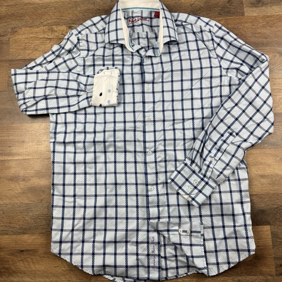 Robert Graham Delford Shirt Button Front Check  Men's‎ Size L - Picture 2 of 9